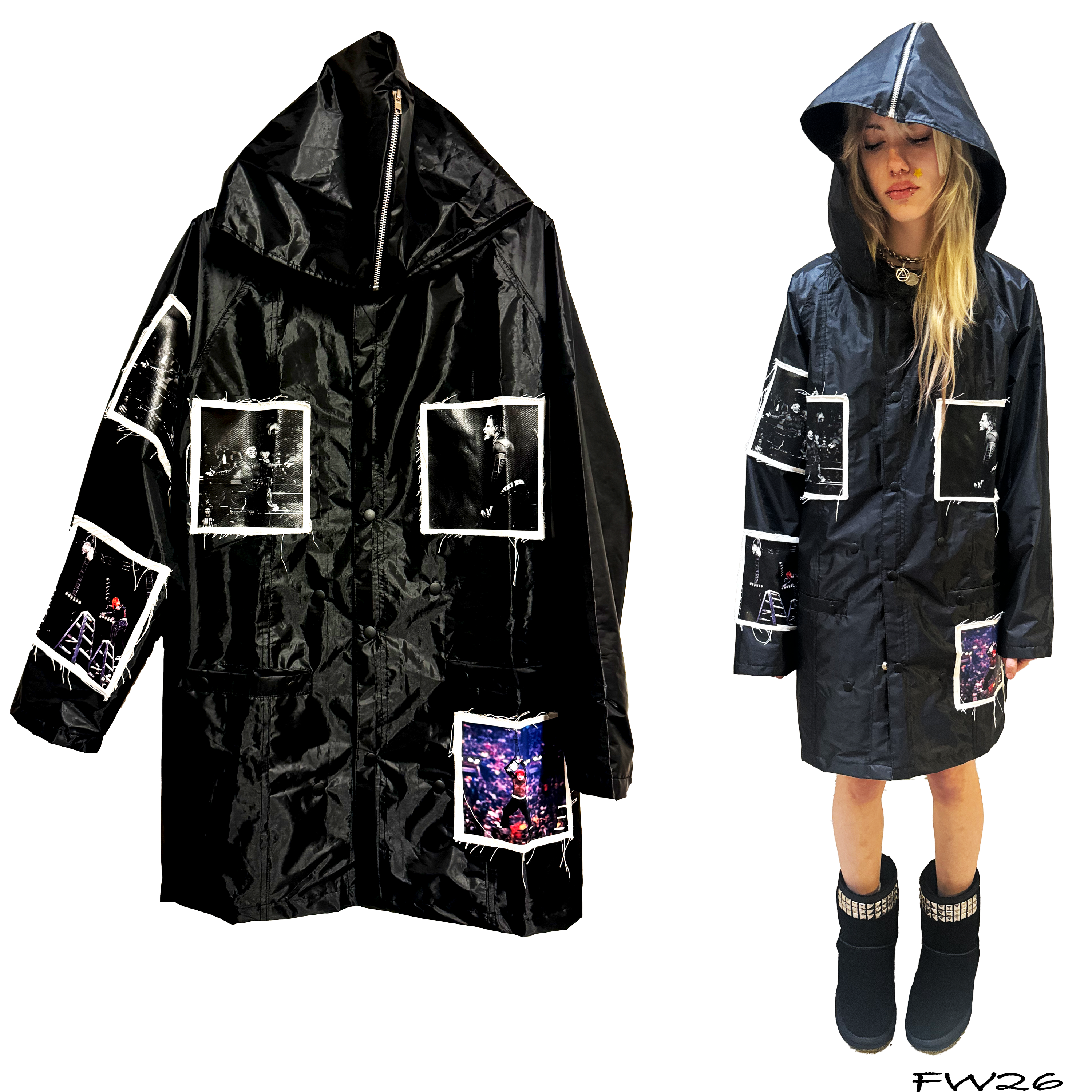 jeff hardy trench zipper hood