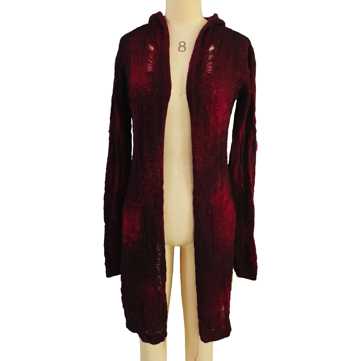 hooded cardigan